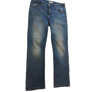 Kensie Women's Jeans Straight Leg Mid Rise Five Design Pockets Blue Size 6/28